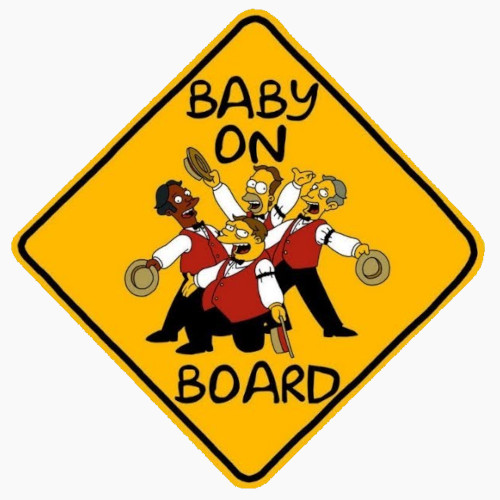 Front album artwork of Baby On Board by The Be Sharps