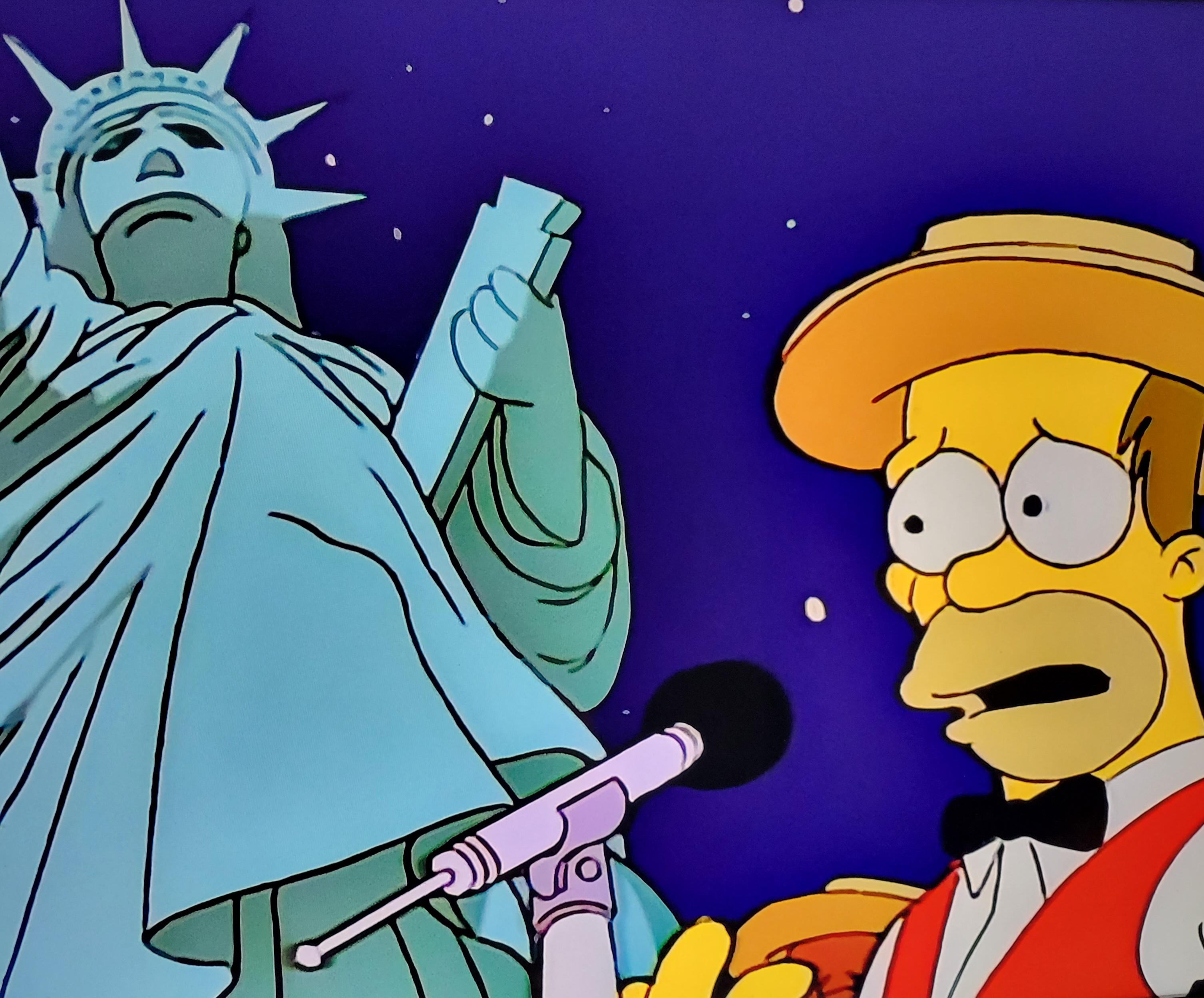 The Be Sharps in front of the Statue of Liberty